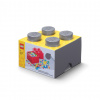 LEGO® úložný box 4 25 x 25 x 18 cm tmavo sivá