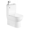 JALTA HYGIE WC kombi s umývadlom, Rimless, spodný/zadný odpad, biela