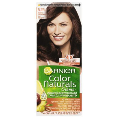 Garnier Color Naturals Créme permanentná žiarivá farba na vlasy 40 ml odtieň 5,25 light opal mahogany brown pre ženy