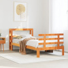 Posteľný rám s čelom voskovo hnedý 75x190 cm borovicový masív-ForU-3306122