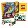 LEGO Creator 3 v 1 31148 Retro kolieskové korčule + VP papierová taška LEGO 6315792 Stredná (LEGO Creator 3v1 - Retro kolieskové korčule, skateboard alebo Boombox (31148))