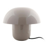 Sivá stolová lampa s kovovým tienidlom (výška 25 cm) Fat Mushroom – Leitmotiv