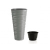 PROSPERPLAST Kvetináč SAND SLIM 29,6cm sivý kameň