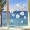 Statické dúhové okenné nálepky dúhové 10 kusov okrúhle (Statické dúhové samolepky na okná samolepky Decal Home Decoration Film 10ks okrúhle)