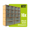 Green Stuff World MDF Vertical rack with Drawers - skrinka/stojan s priehradkami (GSW)