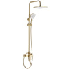 Rea Argus súprava vaňová/sprchová nástenná s dažďovou sprchou zlatá REA-P7841