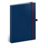 Vivella Classic notes modrý červený linajkovaný 15 × 21 cm