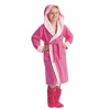 Dievčenský župan s kapucou Dorota 211 ružová 122 Ružová
