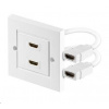 PREMIUMCORD Zásuvka HDMI v paneli 2x HDMI A - HDMI A žena/samec kphdmz02