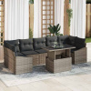 zahrada-XL Súprava záhradných pohoviek 8 pcs Sivá 100 x 55 x 73 cm 3348955