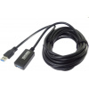 PremiumCord USB 3.2 repeater a prodlužovací kabel A/M-A/F 5m ku3rep5