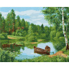 Maľovanie podľa čísel Artnapi Lesná krajina 40x50 na ráme
