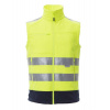 PAYPER TRAFFIC FLUO 001449-0090 / Dvojfarebná reflexná softshellová vesta - neónovo žltá/navy blue L