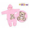 BABY NELLYS Kombinézka/overal Medvedík Teddy - ružová