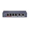 HIKVISION DS-3E0106P-E/M, 4x 100TX PoE; 2x 100TX uplink, 35W, Super PoE DS-3E0106P-E/M