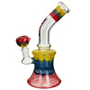 Sklenené bongo Thug Life Bent Neck 22cm
