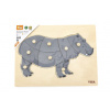 Viga detské puzzle s úchytmi Montessori Hroch