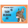 Tabuľka DAFIKO francúzsky buldog tmavý 1 ks