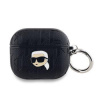 AppleMix KARL LAGERFELD puzdro pre Apple AirPods 3 (2021) - umelá koža - Karl - čierne