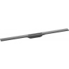 Hansgrohe RainDrain Flex - Lineárny sprchový žľab s nerezovým roštom 1000, do priestoru, skrátiteľný, kefovaný čierny chróm 56046340