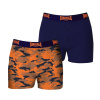 Lonsdale Pack Boxers Mens Orange Camo Medium