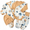 Detský komplet - Baby Belove 56 Biela, modrá 5 ks. (Layette sada novonarodených klaunov 56 Belove Cinnamon)