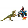 Schleich 41466 set utek pred Velociraptorom na štvorkolke