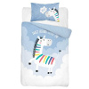 DETEXPOL Obliečky do postieľky Zebra modrá Bavlna, 100/135, 40/60 cm