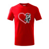 Nemecký ovčiak v srdci - Tričko detské bavlnené - 122 cm/6 rokov ( Červená )