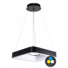 T-LED Čierne závesné LED svietidlo hranaté 400x400mm 32W CCT 105548