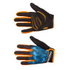 RIPPER GLOVES cyklistické rukavice - XL-černá/tyrkys/oranž