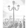 ZUTY Bodkovanie - LAMPA V BENÁTKACH Rámovanie: vypnuté plátno na rám, Rozmer: 80x100 cm