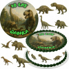 MEGA SADA XXL JEDLÝ OBRÁZOK NA TORTU DINOSAURY DINO TREX DINOZAUR + DARČEK TEXT