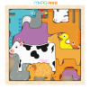 MixPick 3D Creative Kids Puzzle - Kreatívne drevené 3D puzzle pre deti ( 5 motívov ) 3D: Domáce zvieratká