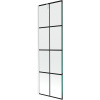 Mexen Next vaňová zástena jednokrídlová 60 x 150 cm, čierny vzor, biela - 895-060-000-00-77-20