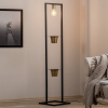 Luminex Stojacia lampa Flores, 1 svetlo, čierna/zlatá, oceľ - 5373