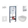Grohe Rapid SL Set predstenovej inštalácie, klozetu Oudee a dosky softclose, tlačidlo Skate Cosmopolitan, chróm SANI11BA1104-GR
