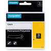 PRINTLINE kompatibilná páska s DYMO 622289, 12mm, 5.5m, čierna tlač / priehl podklad, RHINO, polyesterová