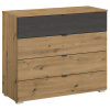 Rauch Möbel KOMODA, čierna, dub artisan, 80/81/42 cm - Komody - 000380051716
