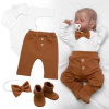 4D sada pre chlapčekov Baby Elegán - karamelová 74 (6-9m)