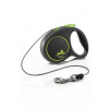 Vodítko Flexi Black Design XS lanko 3m/8kg zelená