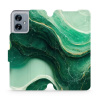 Flipové pouzdro Mobiwear - Motorola Moto G54 5G / Moto G54 5G Power Edition - VP38S Zelený mramor (Knížkové flip pouzdro, obal, kryt na mobil Motorola Moto G54 5G / Moto G54 5G Power Edition - VP38S Z