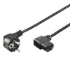PremiumCord Kabel síťový 230V k počítači 5m, IEC konektor do úhlu 90° kpsp5-90