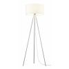 Trio - TRIPOLIS Trio - stojacia lampa - biely textil+nikel - 1500mm