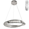 NEDES J6349/CH Závesné krištálové LED svietidlo 40W, 3000K-6500K, 2600lm, IP20, DO, stmievanie, chróm