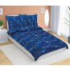 Bellatex Povlečení krepové - 140x220, 70x90 cm Louka modrá tmavá