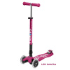 MICRO Maxi DeLuxe Berry red LED skládací koloběžka