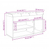 vidaXL Lavička na topánky dub sonoma 82x32x45,5 cm kompozitné drevo - Hnedá - 156281-76776