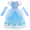Šaty princezná Popoluška - modré Veľkosť: 140 (128-134)