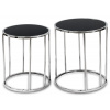 Okrúhly Moderný Kovový Odkladací Stolík Set 2ks